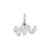14KW Lower case Letter M Initial Charm
