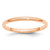 10k Rose Gold 2mm Half Round Wedding Band Size 12