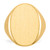 14k 16.0 x21.5mm Closed Back Mens Signet Ring