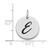 14kw Polished Black Enamel Letter E Initial Disk Charm