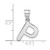 14kw Polished Bubble Letter P Initial Pendant