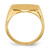 14k 16.5x15.0mm Closed Back Mens Signet Ring