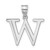 14kw Polished Etched Letter W Initial Pendant