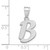 14kw Polished Script Letter B Initial Pendant