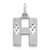 14KW Satin Diamond-cut Letter H Initial Charm