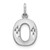 14KW Satin Diamond-cut Letter O Initial Charm