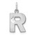 14KW Satin Diamond-cut Letter R Initial Charm