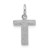 14KW Satin Diamond-cut Letter T Initial Charm