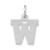 14KW Small Block Letter W Initial Charm