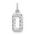 14kw Small Brushed Diamond-cut Number 0 Charm