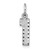 14kw Small Brushed Diamond-cut Number 1 Charm