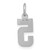 14kw Small Brushed Diamond-cut Number 5 Charm