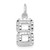 14kw Small Brushed Diamond-cut Number 8 Charm