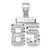 14kw Small Brushed Diamond-cut Number 85 Charm