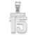 14kw Small Polished Number 15 Charm