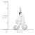 14KW White Gold Script Letter A Initial Charm