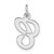 14KW White Gold Script Letter C Initial Charm