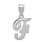 14KW White Gold Script Letter F Initial Pendant - YC-FE988967-5381