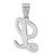14KW White Gold Script Letter L Initial Pendant - YC-3BBC3D50-4316