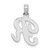14KW White Gold Script Letter R Initial Pendant - K6-48BF99F8-7841