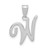 14KW White Gold Script Letter W Initial Pendant - YC-3575A474-5615