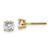 14ky 1.00ct. SI3 G-I Diamond Stud Thread on/off Post Earrings
