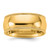 14KY 8mm Milgrain Comfort Fit Band Size 8