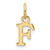 14ky Cutout Letter F Initial Pendant - XN-5A4A8E19-7622
