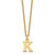 14KY Cutout Letter K Initial Necklace
