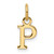 14ky Cutout Letter P Initial Pendant - XN-78D9F2D7-4343