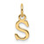 14ky Cutout Letter S Initial Pendant - XN-12718077-4391
