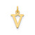 14ky Cutout Letter V Initial Pendant - XN-026D86BA-1072