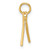 14ky Fancy Comb and Scissors Pendant