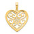14ky Fancy Heart Pendant - D5-16085E24-2226