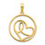 14ky Heart Circle Pendant