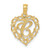 14KY Heart Script Letter C Initial Charm