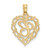 14KY Heart Script Letter C Initial Charm