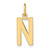 14ky Letter N Initial Pendant - XN-42A200BB-9590