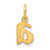 14KY Lower case Letter A Initial Pendant