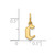 14KY Lower case Letter C Initial Pendant