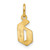 14KY Lower case Letter D Initial Pendant