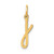 14KY Lower case Letter J Initial Charm