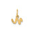 14KY Lower case Letter N Initial Charm