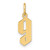 14ky Lowercase Letter G Initial Pendant