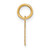 14ky Lowercase Letter W Initial Pendant