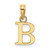 14KY Polished Block Letter B Initial Pendant