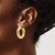 14ky Polished Twist 6mm Hollow Round Hoop Earrings