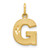 14KY Satin Diamond-cut Letter G Initial Charm