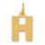 14KY Satin Diamond-cut Letter H Initial Charm