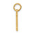 14KY Satin Diamond-cut Letter I Initial Charm